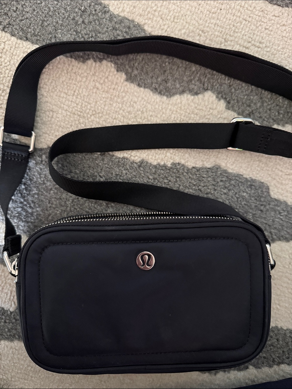 lululemon athletica Black Nylon Crossbody Belt Bag
